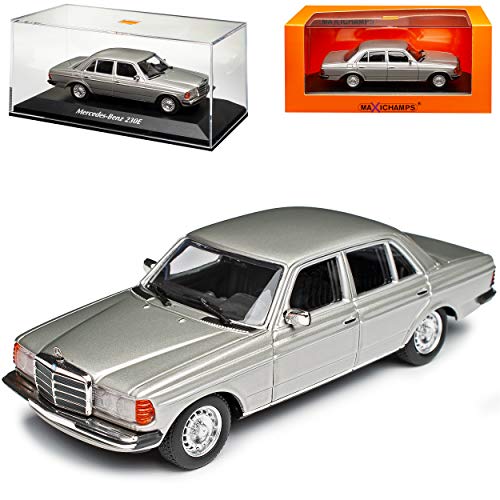 Def. Vitrine Mercedes-B W123 230E E-Klasse Limousine Silber 1975-1986 1/43 Minichamps Maxichamps Modell Auto von Minichamps Mercedes-Benz