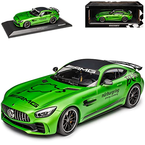 Mercedes-B AMG GT R Coupe Grün The Beast Nürburgring Ringtaxi Ab 2014 1/18 Minichamps Modell Auto mit individiuellem Wunschkennzeichen von Minichamps Mercedes-Benz