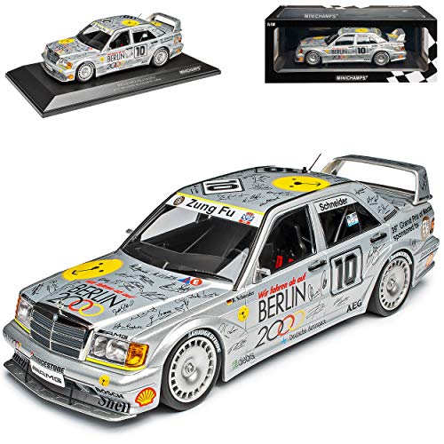 Mercedes-Benz C-Klasse 190E W201 2.5-16 EVO 2 Silber Zung Fu Bernd Schneider Macao Guia Race 1992 1982-1993 limitiert 1 von 300 1/18 Minichamps Modell Auto mit individiuellem Wunschkennzeichen von Minichamps Mercedes-Benz