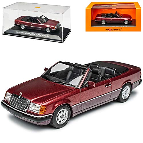 Mercedes-B E-Klasse 300 CE W124 A124 Cabrio Rot Metallic 1984-1997 1/43 Minichamps Maxichamps Modell Auto mit individiuellem Wunschkennzeichen von Minichamps Mercedes-Benz