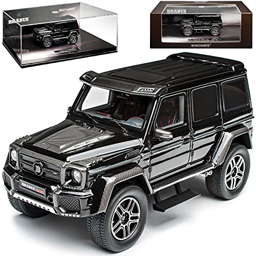 Mercedes-B G-Klasse W463 Bra-Bus 500 4x4 Schwarz Ab Modellpflege 2015 1/43 Minichamps Modell Auto mit individiuellem Wunschkennzeichen von Minichamps Mercedes-Benz