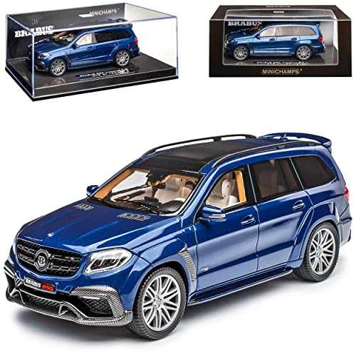 Mercedes-B GLS 63 AMG X166 Bra-Bus 850 Blau 2012-2019 1/43 Minichamps Modell Auto mit individiuellem Wunschkennzeichen von Minichamps Mercedes-Benz