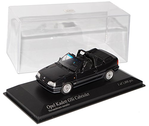 Opel Kadett GSI E Cabrio Schwarz 1984-1993 1/43 Minichamps Modell Auto mit individiuellem Wunschkennzeichen von Minichamps