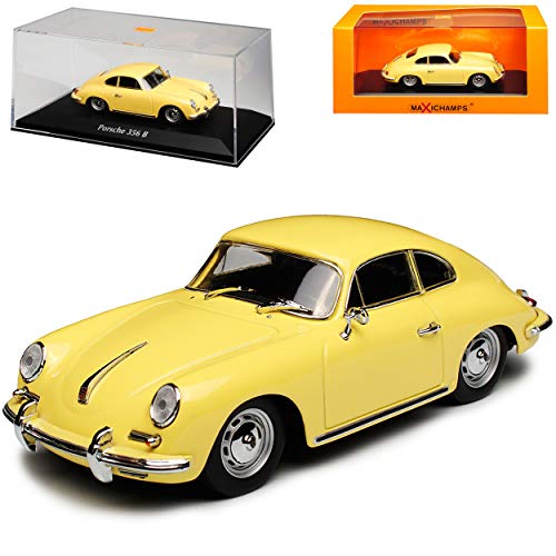 Porsche 356 B Coupe Gelb 1959-1963 1/43 Minichamps Maxichamps Modell Auto mit individiuellem Wunschkennzeichen von Minichamps Porsche