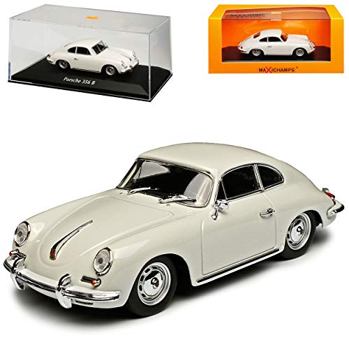 Porsche 356 B Coupe Weiss Grau 1959-1963 1/43 Minichamps Maxichamps Modell Auto mit individiuellem Wunschkennzeichen von Minichamps Porsche