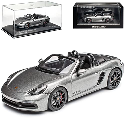 Porsche 718 Boxter 982 Spyder Cabrio Grau Metallic Ab 2016 1/43 Minichamps Modell Auto von Minichamps Porsche