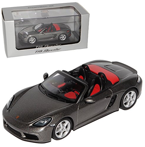 Porsche 718 Boxter Cabrio Grau Ab 2016 1/43 Minichamps Modell Auto mit individiuellem Wunschkennzeichen von Minichamps Porsche