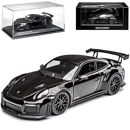 Minichamps Porsche 911 991 II GT2 RS Coupe Schwarz Weissach Package Schwarze Felgen Modell 2011-2019 Version Ab 2015 limitiert 252 Stück 1/43 Modell Auto mit individiuellem Wunschkennzeichen von Minichamps Porsche