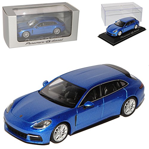 Porsche Panamera 4S Diesel Sport Turismo Shooting Brake Blau Ab 2017 1/43 Minichamps Modell Auto von Minichamps Porsche