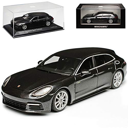 Porsche Panmera 971 4E-hybrid Sport Turismo Shooting Brake Dunkel Grau Fast Schwarz Ab 2017 limitiert 1 von 252 Stück 1/43 Minichamps Modell Auto mit individiuellem Wunschkennzeichen von Minichamps Porsche