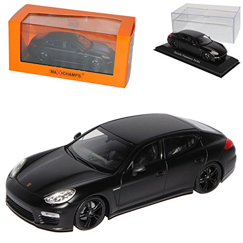 Porsche Panmera Turbo S Matt Schwarz 1. Generation 2009-2016 1/43 Minichamps Maxichamps Modell Auto mit individiuellem Wunschkennzeichen von Minichamps Porsche