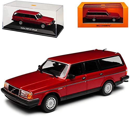 Volvo 240 GL Break Kombi Dunkel Rot 1974-1993 1/43 Minichamps Maxichamps Modell Auto mit individiuellem Wunschkennzeichen von Minichamps Volvo