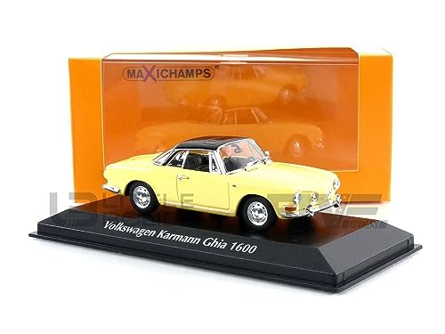 Minichamps 940050220 - Volks. Karmann GHIA 1600 Yellow & Black 1966 - maßstab 1/43 - Sammlerstück Miniatur von Minichamps