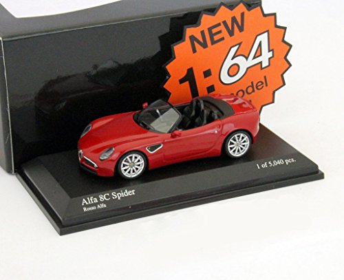 MINICHAMPS 640120530 - Alfa Romeo 8C Spider, Maßstab: 1:64, rot von Minichamps