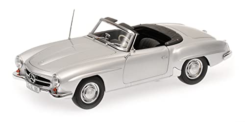 MINICHAMPS 100037031 - Mercedes-Benz 190 SL (W121), Maßstab: 1:18, Silber von Kyosho