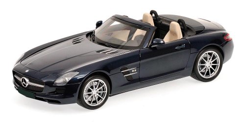 MINICHAMPS 100039031 - Mercedes-Benz SLS-Class - AMG Roadster, Maßstab: 1:18, metallic blau von Minichamps