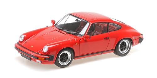 Minichamps 100063021 - Porsche 911 Carrera-1983 Rotes Sammlerstück Miniaturauto rot von Minichamps