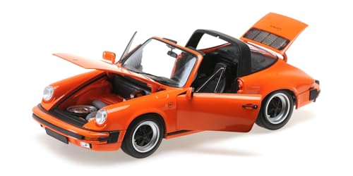 Minichamps 100063064 - Porsch. 911 Carrer. 3.2 Targa Orange with Openings 1983 - maßstab 1/18 - Modellauto von Minichamps