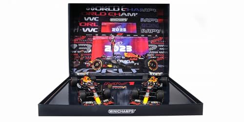 Minichamps 112231801 - Red Bul Racing RB19 Two Car Set Max Verstappen World Champion Qatar Sprint & GP 2023 - maßstab 1/18 - Modellauto von Minichamps