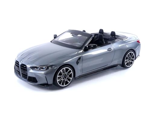 Minichamps 155021034 - B-M-W M4 Cabriolet Grey Metallic 2021 - maßstab 1/18 - Sammlerstück Miniatur von Minichamps