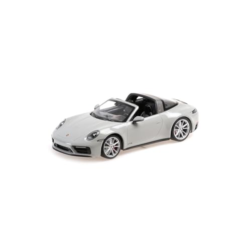 Minichamps 155061064-1:18 Porsche 911 (992) Targa 4 GTS-2021-Grau Sammlerstück Miniaturauto, Grau von Minichamps