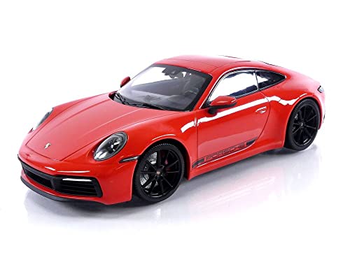 Minichamps 155067327-1:18 Porsche 911 Carrera 4S-2019-Orange Sammlerstück Miniaturauto, Orange von Minichamps