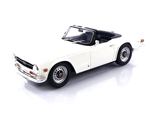 Minichamps 155132035-1:18 Triumph TR6-1969-White (Lhd) Sammler-Miniaturauto, Weiß von Minichamps