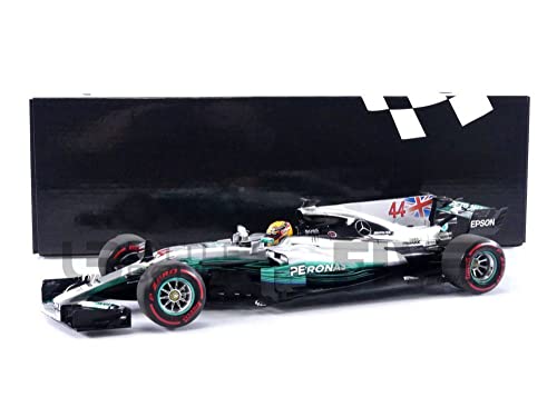 Minichamps 186170044 - Mercedes AMG Petronas Formel 1 Team F1 W08 EQ Power+ - Lewis Hamilton-World Champion 2017 Sammlerstück Miniatur Auto, Mehrfarbig von Minichamps