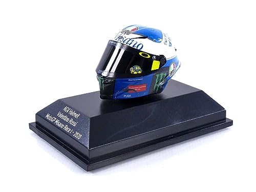 Minichamps 399200076-1:8 AGV Helmet-Valentino Rossi-Moto GP Misano Race 1 2020 Collectible Miniaturauto, Mehrfarbig von Minichamps