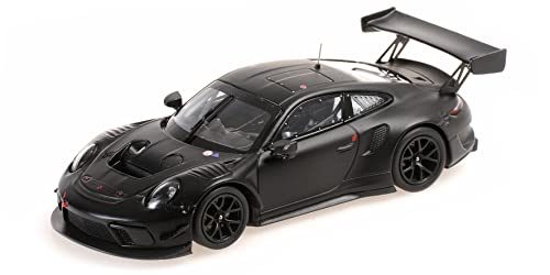 Minichamps 410196001 1:43 Porsche 911 GT3 R 991.2-2020-Matt Schwarz Sammlerstück Miniaturauto von Minichamps