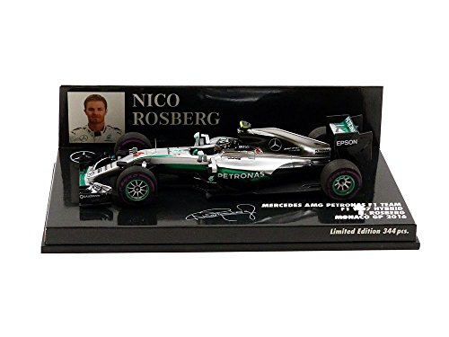 Minichamps 417160306 Mercedes W07 – GP Monaco 2016 – Maßstab 1:43, Silber von Minichamps