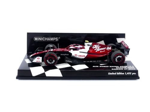 Minichamps 417220124 - Alf. Rom. C42 Guanyu Zhou Bahrain GP 2022 - Maßstab 1:43 - Sammelmodell von Minichamps