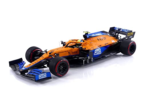 Minichamps 530213404 1:18 Mclaren F1 Team MCL35M-Lando Norris-Pole Position Russisch GP 2021 Sammel-Miniaturauto, Mehrfarbig von Minichamps