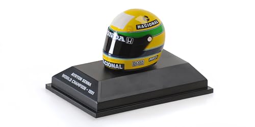 Minichamps 540309101 - Helmet Casco Ayrton Senna World Champion 1991 - maßstab 1/8 - Modellauto von Minichamps