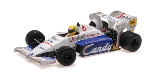 Minichamps 540843819 - Toleman Hart TG184 Ayrton Senna 2nd Place Monaco GP 1984 Dirty Version - maßstab 1/18 - Modellauto von Minichamps