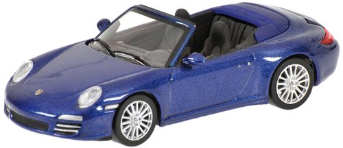 MINICHAMPS 640066470 - Porsche 911 Carrera 4S Cabriolet, Maßstab: 1:64, metallic blau von Kyosho