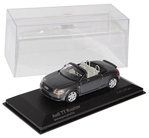 Minichamps A-U-D-I TT 8N Roadster Cabrio Grau 1998-2006 1/43 Modell Auto mit individiuellem Wunschkennzeichen von Minichamps