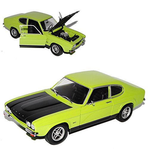 Minichamps Ford Capri I RS 2600 Grün Schwarz 1. Generation 1968-1973 1/18 Modell Auto mit individiuellem Wunschkennzeichen von Minichamps