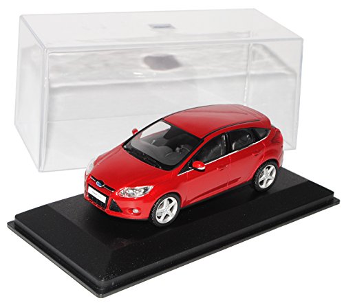 Minichamps Ford Focus Ab 2011 Rot Metallic 5 Türer 3. Generation 1/43 Modell Auto mit individiuellem Wunschkennzeichen von Minichamps