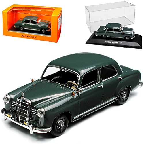 Minichamps Mercedes-Benz 180 W120 Kleiner Ponton Limousine Grau 1953-1962 1/43 Maxichamps Modell Auto mit individiuellem Wunschkennzeichen von Minichamps