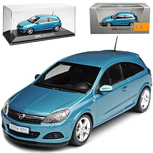 Minichamps Opel Astra H GTC Coupe Hell Blau 2005-2010 1/43 Modell Auto mit individiuellem Wunschkennzeichen von Minichamps