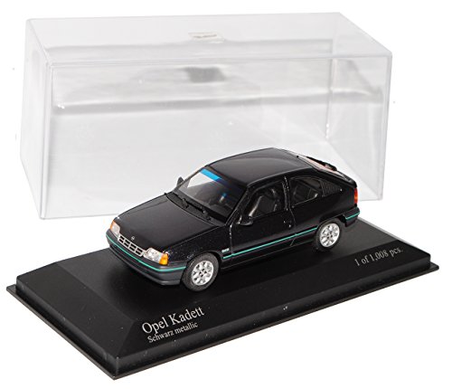 Minichamps Opel Kadett E 3 Türer Schwarz 1984-1993 1/43 Modell Auto mit individiuellem Wunschkennzeichen von Minichamps