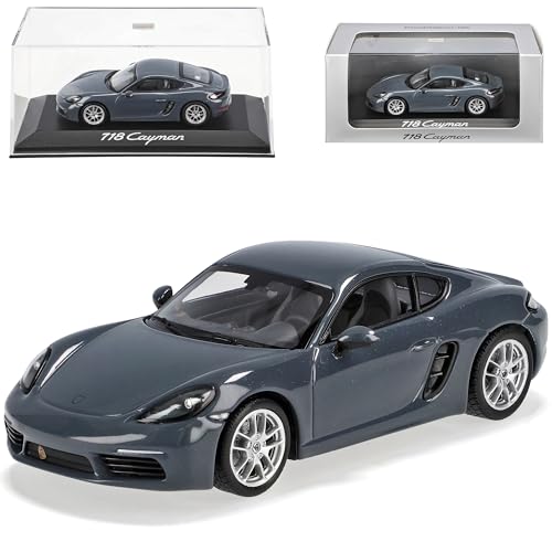 Minichamps Porsche 718 Cayman Grau Coupe Ab 2016 1/43 Modell Auto mit individiuellem Wunschkennzeichen von Minichamps