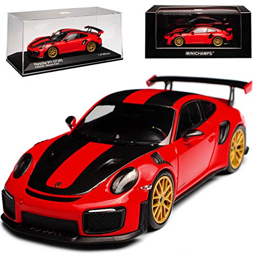 Minichamps Porsche 911 991 II GT2 RS Indisch Rot Weissach Paket Modell ab 2012 Ab Facelift 2015 limitiert 1 von 500 Stück 1/43 Modell Auto von Minichamps