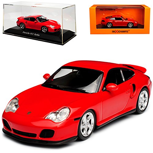 Minichamps Porsche 911 996 Turbo Coupe Rot 1997-2004 1/43 Maxichamps Modell Auto von Minichamps