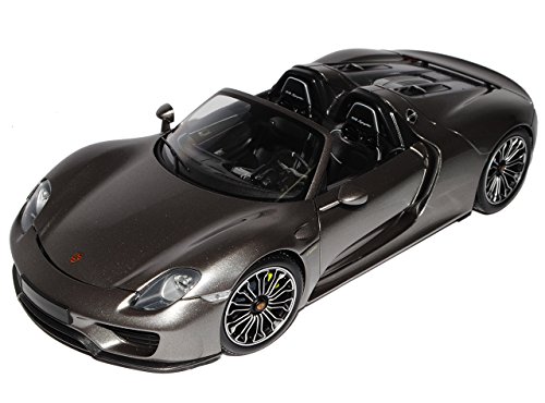 Minichamps Porsche 918 Spyder Grau Serienstand 1/18 Modell Auto mit individiuellem Wunschkennzeichen von Minichamps