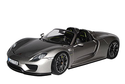 Minichamps Porsche 918 Spyder Serienstand Grau Ab 2013 1/18 Modell Auto mit individiuellem Wunschkennzeichen von Minichamps