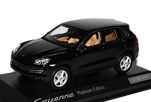 Minichamps Porsche Cayenne Platinum Edition Schwarz Ab Facelift 2014 2. Generation Ab 2010 1/43 Modell Auto mit individiuellem Wunschkennzeichen von Minichamps