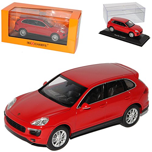 Minichamps Porsche Cayenne Rot Ab 2010 2. Generation 1/43 Modell Auto mit individiuellem Wunschkennzeichen von Minichamps