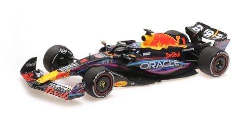 Minichamps - Red Bull Racing RB19 Max Verstappen Winner Miami GP World Champion 2023 - 1/18 Maßstab - Metall Modellauto für Erwachsene Formel-1-Fans und Sammler von Minichamps